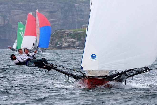 Appliancesonline was a consistent third overall - Giltinan 18ft Skiff Championship 2012 © Frank Quealey /Australian 18 Footers League http://www.18footers.com.au